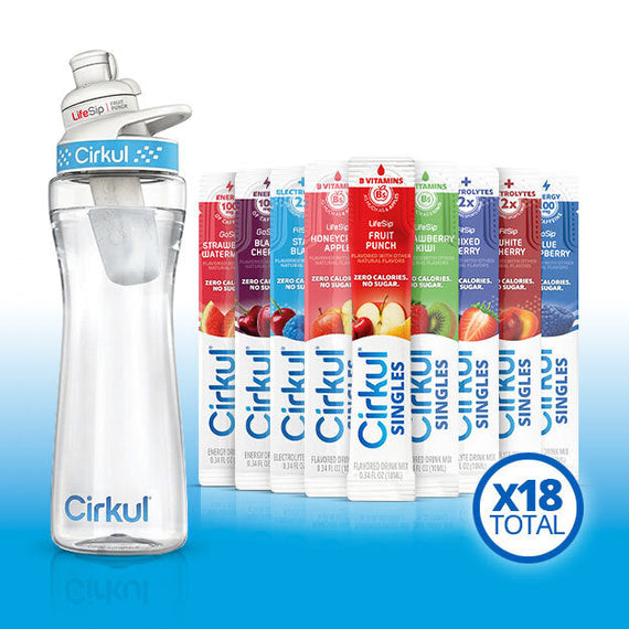 22oz. Plastic Bottle & LifeSip® Fruit Punch U9